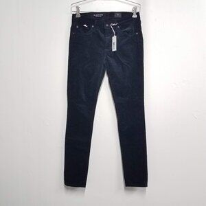 AG Jeans The Legging Ankle Super Black Womens 26 Velvet Super Skinny OSV1389 SBA
